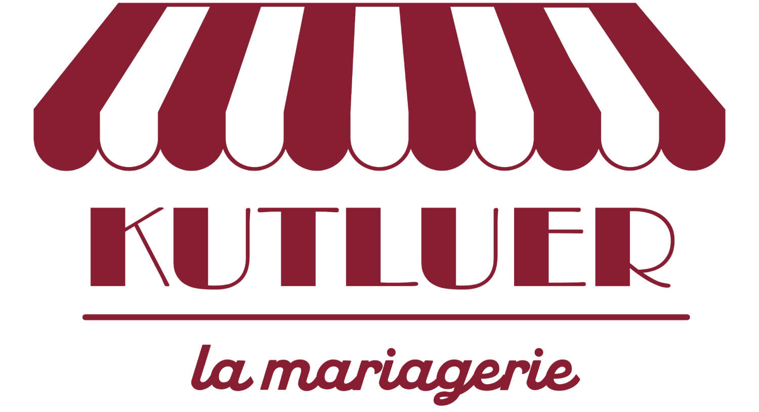 Burgundy Kutluer La Mariagerie logo for a wedding photographer in Paris and across France